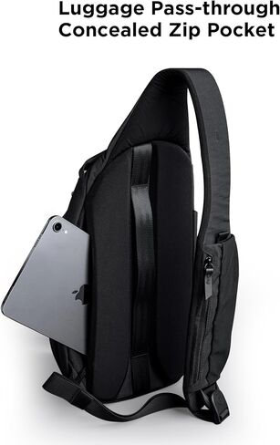 Alpaka Metro Crossbody الكتف الأيسر 10L - Crossbody Bag Men ، حقيبة الظهر حبال - تناسب 11 بوصة - كتف واحد مع ykk zipper - جيب زجاجة ماء قابلة للتوسيع - كم الهاتف - أسود أكوفلوكس 210d in Saudi Arabia