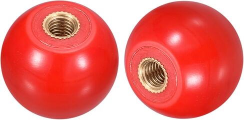 uxcell 5Pcs Threaded Ball Knobs, M8 Female Thread Thermoset Ball Knob 40mm Dia Round Operation Ball Handles with Copper Insert for Machine Lever Handle, Black in Saudi Arabia