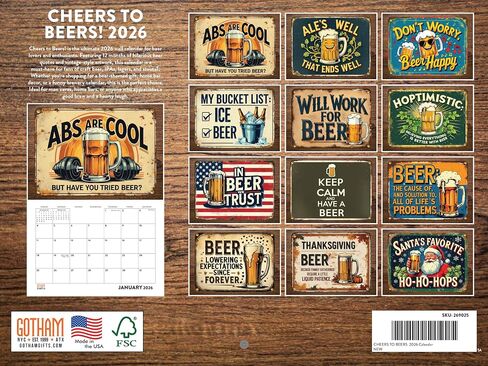 Coffee Calendar 2025 Monthly Wall Calender 12 Month | American Made In The USA in Saudi Arabia