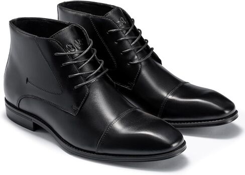 Holy dove Mens Dress Boots,Premium Leather Oxfords,Formal Lace-Up Business Boots for Men‌‌ in Kuwait