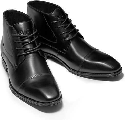 Holy dove Mens Dress Boots,Premium Leather Oxfords,Formal Lace-Up Business Boots for Men‌‌ in Kuwait
