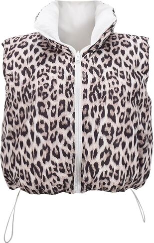 Women Fall Fashion Quilted Vest Top Sleeveless Puffer Jacket Outerwear Double-sided Waistcoat Y2K Winter Coat in Saudi Arabia