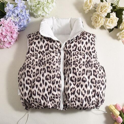 Women Fall Fashion Quilted Vest Top Sleeveless Puffer Jacket Outerwear Double-sided Waistcoat Y2K Winter Coat in Saudi Arabia