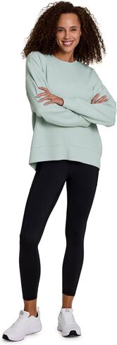 RBX Women's Crewneck Pullover Buttery Soft Waffle Textured Long Sleeve Yoga Top Relaxed Fit Lightweight Peached Sweatshirt in Saudi Arabia