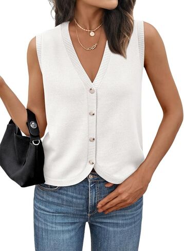 Lillusory Womens Stest Tops Sweeveless Sensters Button Down Dect Device Disual Disual Endery Strendy Summer Outfits 2025 in Kuwait