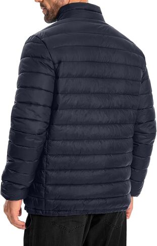 Men's Puffer Jacket Lightweight Warm Winter Jackets for Men Windproof Insulated Puffy Coat with 3 Pockets in Saudi Arabia