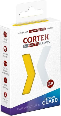 أكمام بطاقات خارجية Ultimate Guard Cortex، 100 أكمام TCG ذات حجم قياسي، 66 × 91 مم، ظهر برتقالي، لمسة نهائية لامعة، خالية من PVC والأحماض، وضوح عالي in Kuwait