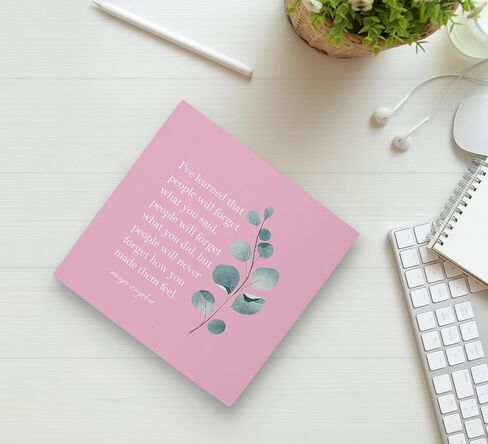 Maya Angelou Quote I've Learned That People Will Forget What You Said Wood Box Sign Rustic Inspirational Wood Block Plaque Decor for Home Office Wall Desk Shelf Decoration in Saudi Arabia