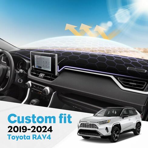 غطاء لوحة القيادة المطاطي المحسن المضاد للانزلاق مناسب لملحقات Ford F100 F150 F250 F350 Bronco 1980 1981 1982 1983 1984 1985 1986 سجادة غير قابلة للانزلاق واقي من الشمس وهج الأشعة فوق البنفسجية in Kuwait