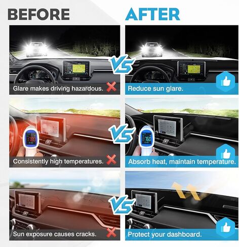 غطاء لوحة القيادة المطاطي المحسن المضاد للانزلاق مناسب لملحقات Ford F100 F150 F250 F350 Bronco 1980 1981 1982 1983 1984 1985 1986 سجادة غير قابلة للانزلاق واقي من الشمس وهج الأشعة فوق البنفسجية in Kuwait