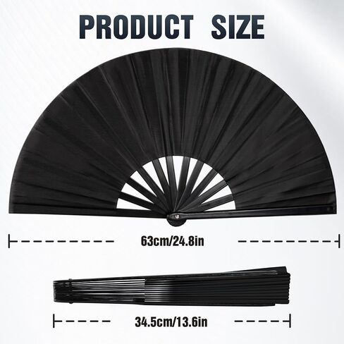 Boots on The Ground Hand Fan, 1 Pcs Fan for Line Dancing, Clack Fans That Make Sounds for Dance, Hand Pop Fans Clacking (Black0) in Saudi Arabia
