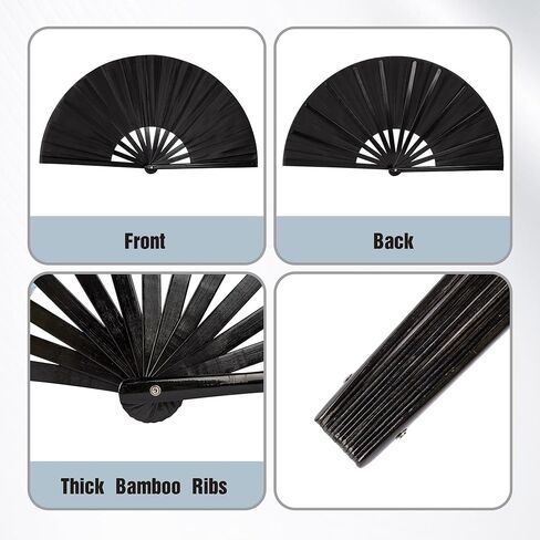 Boots on The Ground Hand Fan, 1 Pcs Fan for Line Dancing, Clack Fans That Make Sounds for Dance, Hand Pop Fans Clacking (Black0) in Saudi Arabia