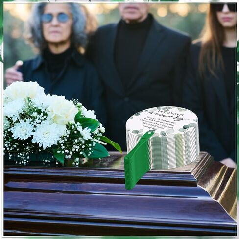 Teling 50 Pcs Funeral Favors Fans Memorial Paper Thick Paper Handheld Parlor Fans with Wooden Handle Hand for Funeral Services Condolence Sympathy Gift Supplies(Sea Mew) in Saudi Arabia