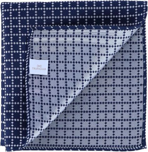 Trafalgar Men's Rowan Geometric Pattern 12 x 12 Silk Pocket Square Set in Saudi Arabia