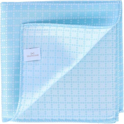 Trafalgar Men's Rowan Geometric Pattern 12 x 12 Silk Pocket Square Set in Saudi Arabia