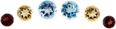 Natural Amethyst Iolite Blue Topaz Peridot Citrine Carnelian Garnet round 4mm 5mm 6mm faceted brilliant cut AAA quality loose calibrated gemstones for jewelry making in Saudi Arabia