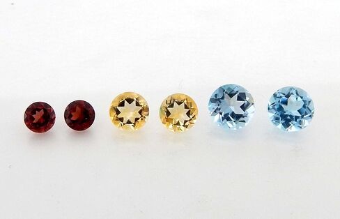 Natural Amethyst Iolite Blue Topaz Peridot Citrine Carnelian Garnet round 4mm 5mm 6mm faceted brilliant cut AAA quality loose calibrated gemstones for jewelry making in Saudi Arabia