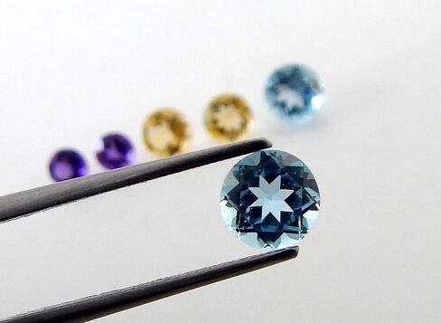 Natural Amethyst Iolite Blue Topaz Peridot Citrine Carnelian Garnet round 4mm 5mm 6mm faceted brilliant cut AAA quality loose calibrated gemstones for jewelry making in Saudi Arabia