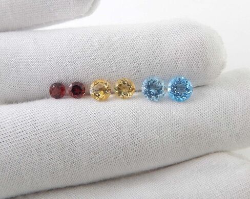 Natural Amethyst Iolite Blue Topaz Peridot Citrine Carnelian Garnet round 4mm 5mm 6mm faceted brilliant cut AAA quality loose calibrated gemstones for jewelry making in Saudi Arabia