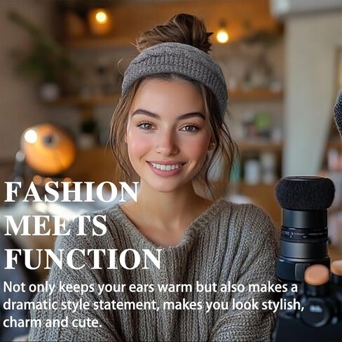 Winter Headbands for Women Ear Warmers, Warm Headbands for Women Winter Accessories, Cold Weather Headband for Women's Hair Fleece Lining Headband Christmas Gifts in Kuwait