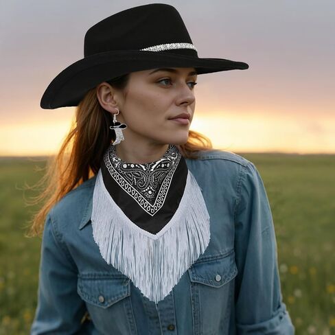 Men & Women's Cowboy Cowgirl Hat-Western Cowboy Costume Accessories Set for Halloween Cosplay in Saudi Arabia