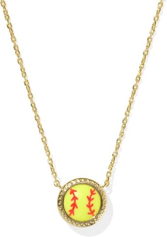 Kendra Scott Softball Pendant Necklace - Chartreuse Magnesite for Women in Kuwait