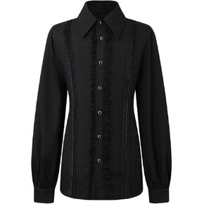 Apocrypha Mens Pirate Shirt Victorian Renaissance Steampunk Vampire Tops Medieval Costume