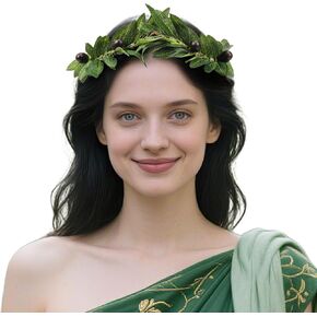 MOSTORY Greek Leaf Laurel Crown - Woodland Roman Goddess Crown for Toga Costume Accessories LARP Royal Outfit Renaissance