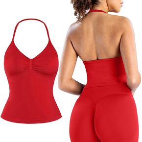 Impact Longline Strappy Top Women Impact Longline Halter Tops Workout Longline Tank Top Compression Gym Fitness