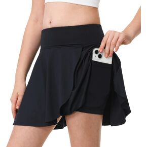 Athletic Skorts for Girls Tennis Golf Skirts with Shorts and Pockets Flowy Workout Golf Running Skirts in Kuwait