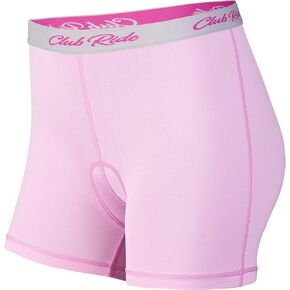 Club Ride Apparel Women's June Chamois 3-Inch Level 1 Cycling Shorts - Gel Chamois Liner - Cycleman Pink - Large