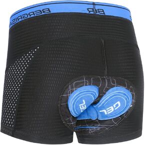BERGRISAR Men's Cycling Underwear 3D Padded Bike Shorts Mountain Bike Liner Biking Bicycle Undershorts