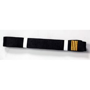 Shihan 4 DAN BAR Karate Black Belt Satin Embroidery 4 DAN BAR 320cm Length Kenpo Kickboxing