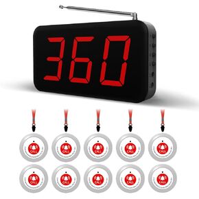 زر اتصال لمقدمي الرعاية يزيد عن 2000 قدم، جرس اتصال مع 10 أجهزة إنذار مقاومة للماء وجهاز استقبال واحد، نظام استدعاء الممرضات لكبار السن والمرضى، نظام اتصال لاسلكي للمطعم|العيادة|منزل التمريض in Kuwait