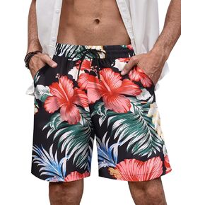 COOFANDY Men's Swim Trunks Board Shorts Summer Beach Shorts Swimsuit Swimwear for Men - No Liner