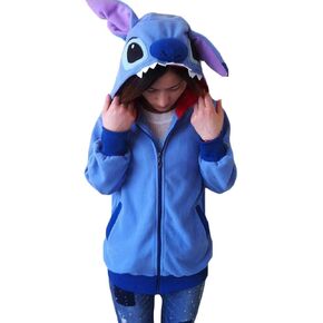 King Ma Unisex Cute Cartoon Zipper up Hoodie Tops Cosplay Costume