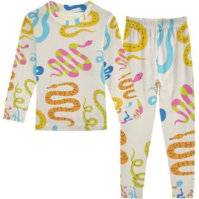 Cotton Pajama Set, PJ Sets Para Niños Long Sleeve 2-Piece Sleepwears