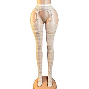 Women's Suspender Pantyhose, Breathable, High-Elasticity, Sexy Hollow Out Suspender Socks