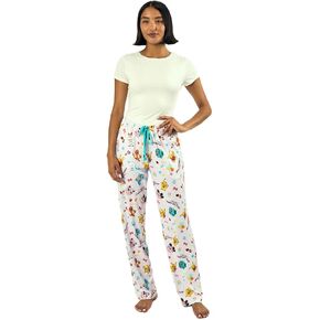 Pokémon Character Print Women's Pink Quick Turn Sleep Pajama Pants