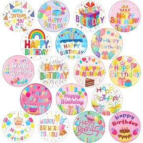 54pcs Happy Birthday Buttons Pin for Students Kids Teachers Classroom Reward Gifts Birthday Decorations Party Favors Supplies