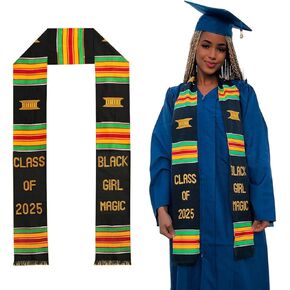 سرق Girl Girl Magic Kente 2025 | الفن الأفريقي الأصيل كينتي سرق | أنماط جريئة وألوان نابضة بالحياة 72 "x4.5"