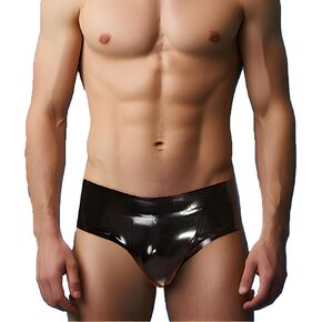 ABWL Black LaTex Men Fashions ، ملابس داخلية مطاطية طبيعية للرجال ، أزياء حفلات Complay Club Club Club