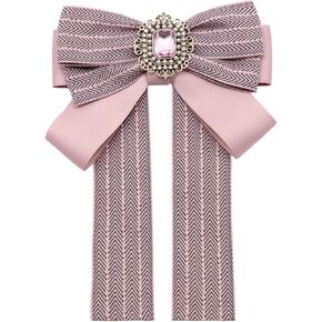 Bow Tie for Women Girls, Rhinestone Bowtie Pre-tied Womens Neck Tie for Shirt Uniform Wedding