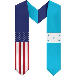 Class of 2025 Country Flag Graduation Stole Sash - V Shape National Country Flag Sash Graduation Stole