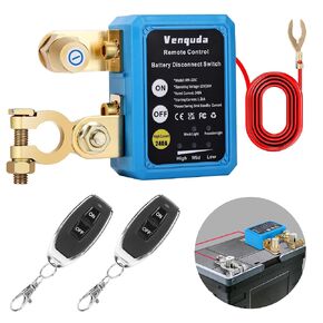 Kill Switch，Kill Switch for Car，Car Kill Switch，Battery Disconnect Switch，Remote Battery Disconnect Switch12V 240A，Automatic Cut/Shut Off Switch for Auto、 ATV、RV、Truck、Yachts、 Boat(Flat Installation)