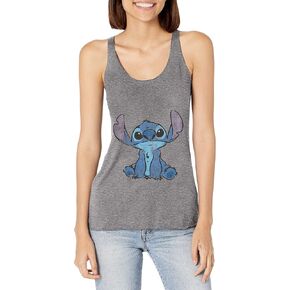 Women's Lilo & Stitch Halftone Smile Racerback Tank Top