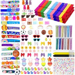50 PC Cheer Pins Spirit Clips Clothes Wooden Cheer Pins for Backpacks, Cheerleader Gifts, Include 100Pcs Girls Team Classroom Cheer Backpacks Gift Stuff Bulk(Mini Resin Ducks Mini Bows etc) (A-50PC)