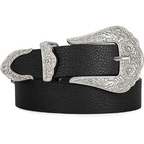 XZQTIVE Women Western Belt For Cowgirl Cowboy Pants Jeans With West Carved Floral Design
