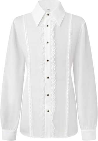 Apocrypha Mens Pirate Shirt Victorian Renaissance Steampunk Vampire Tops Medieval Costume in Saudi Arabia