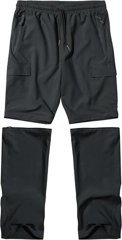 Boys Hiking Cargo Pants Kids Convertible Lightweight Quick Dry Girls Outdoor Waterproof Zip Off School Trousers in Saudi Arabia
